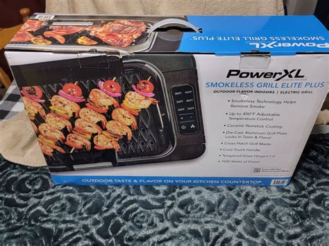 Power Xl Smokeless Grill Elite Plus New Br Ebay