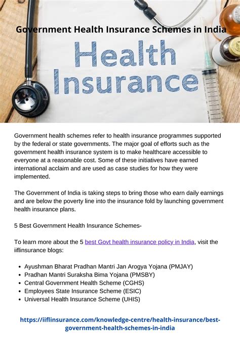 Government Health Insurance Schemes In India By Iiflinsurance Issuu