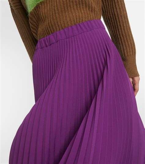 Plan C Pleated Jersey Midi Skirt Plan C