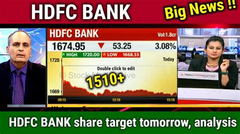 HDFC BANK Share Target Tomorrow Analysis Hdfc Bank Share Latest News