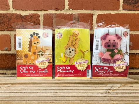 Felt Crafts Kits Craft Kits Kit Home Ollie Needlework Elizabeth Embroidery Dressmaking