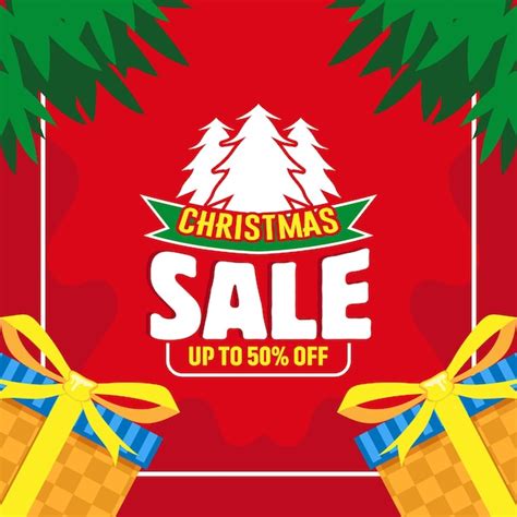 Premium Vector Christmas Sale Poster