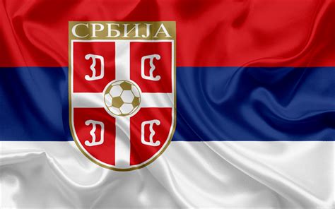 Download wallpapers Serbia national football team, emblem, logo ...