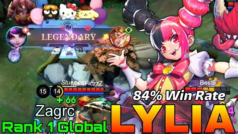 84 Win Rate Lylia Gold Laner Top 1 Global Lylia By Zagrc Mobile