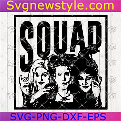 Hocus Pocus Squad Svg Png Eps Dxf Cricut File Silhouette Art