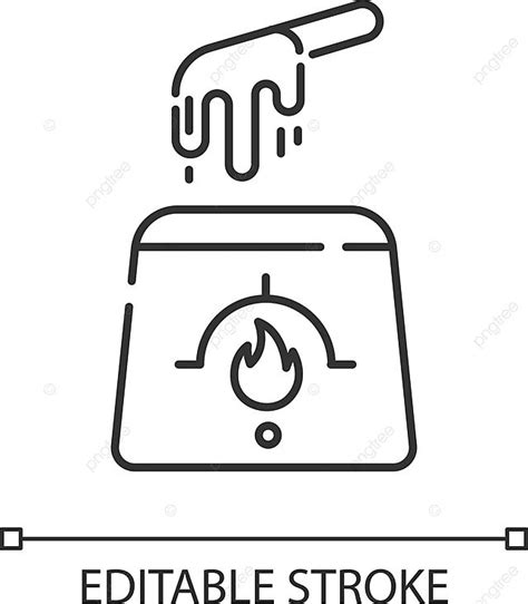 Linear Icon Of Hot Waxing Equipment Vector Outline Drawing Vector Beauty Editable Skincare
