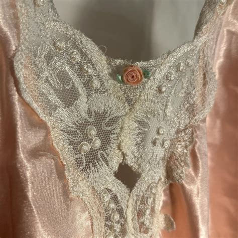 Light Pink And White Lace Lingerie Slip Dress Sheer Depop