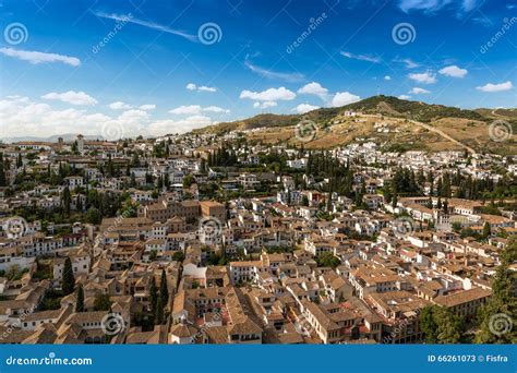 City Of Granada At A Summer Day Spain Stock Image Image Of Hills