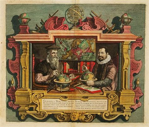 Portrait Of Gerard Mercator And Jodocus Hondius Old Map By Hondius J