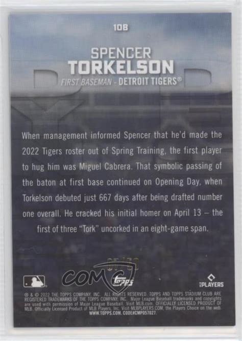 2022 Topps Stadium Club Chrome Gold Refractor 7 50 Spencer Torkelson