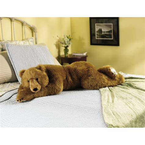 Super Soft Big Bear Hug Body Pillow W Realistic Accents