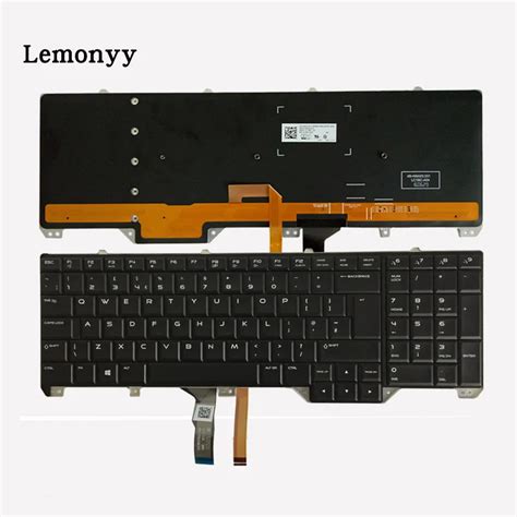 NEW UK keyboard for DELL Alienware 17 R2 & 17 R3 laptop Keyboard with Backlit 0KWJGT-in ...