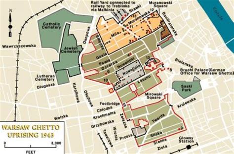 Warsaw Ghetto Uprising - Map