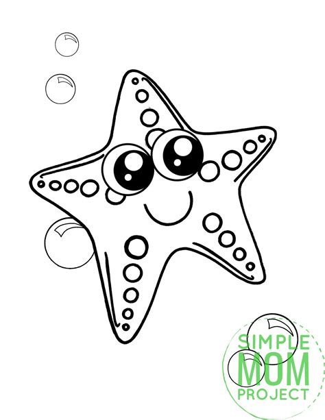 Free Printable Starfish Coloring Page – Simple Mom Project