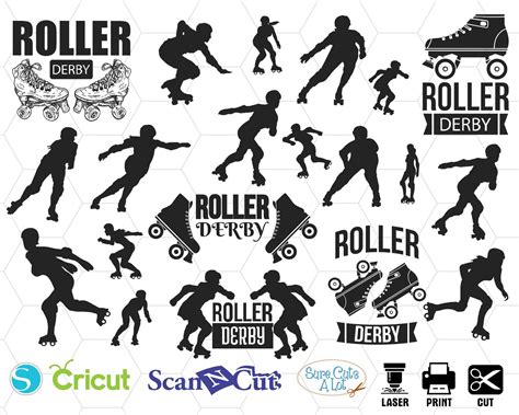 Roller Skating Svg, Roller Derby Svg, Roller Blades Svg, Roller Skate Clipart, Vector Roller ...