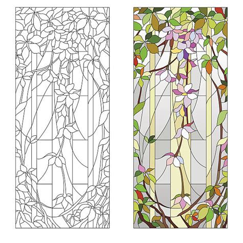 Art Nouveau Stained Glass Patterns Illustrations Royalty Free Vector Graphics And Clip Art Istock