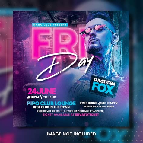 Premium Psd Night Party Poster Template