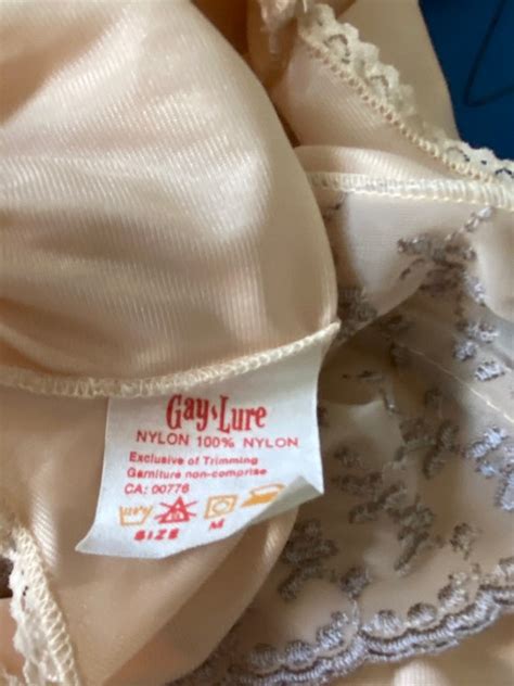 Vintage Blush Beige Nightgown S Gay Lure Gem