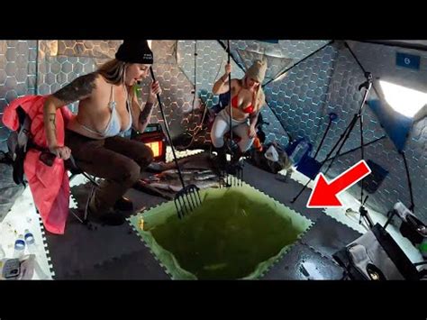 Ice Fishing Through A Big Hole BY HAND Bikini Ice Edition Armory Daily