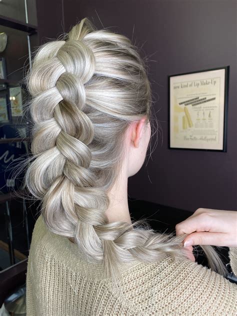Icy Blonde Dutch Braid Hair Creations Icy Blonde Dutch Braid
