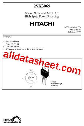 K3069 Datasheet(PDF) - Hitachi Semiconductor