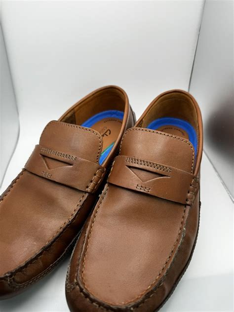 Clarks Markman Tan Leather Loafer Dark Tan Leathe Gem