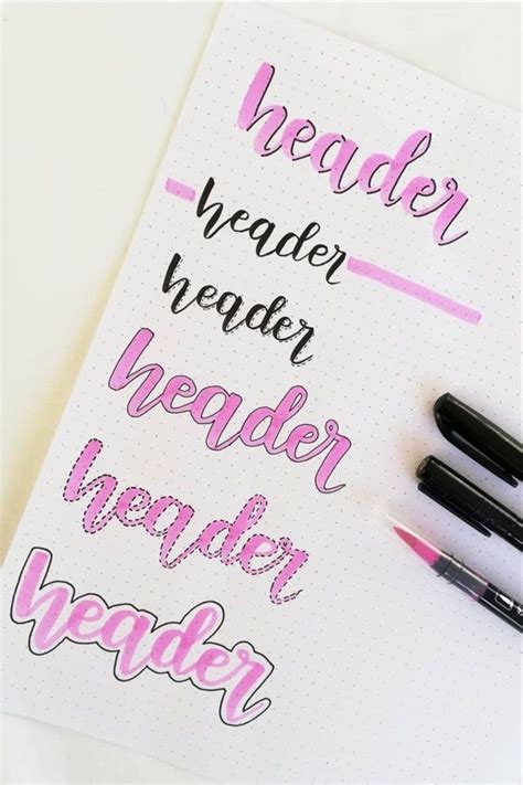 Best Pink Bullet Journal Headers For Inspiration Artofit