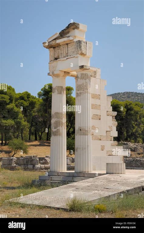 Temple Of Asklepios Epidaurus Epidavros Argolis Peloponnese Greece