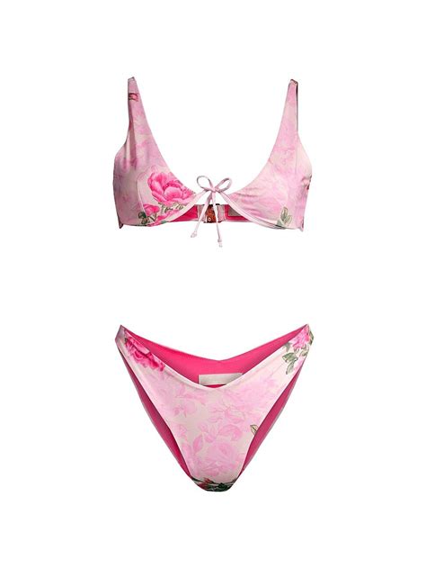 Loveshackfancy Women S Kinney Two Piece Bikini Set Pink Ivy Editorialist