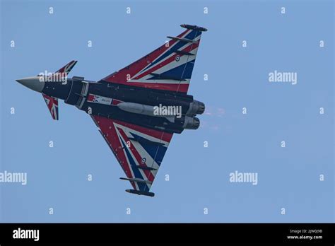 Raf Eurofighter Typhoon Displaying At Blackpool Air Show 2022 Stock