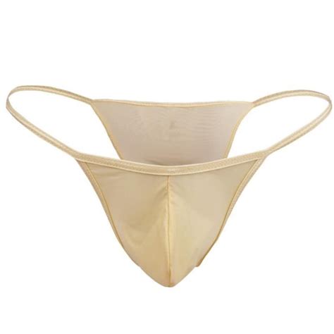 String Homme Sexy Érotique Lingerie Ficelle Slip Tanga Thong Sous vêtements Jockstrap Culottes G
