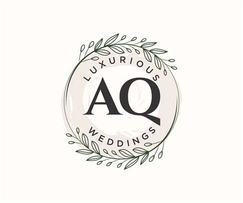 Plantilla De Logotipos De Monograma De Boda Con Letras Iniciales Aq Plantillas Florales Y