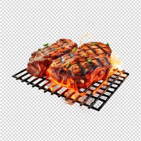 Premium PSD Grilled Meat Isolated On White Background