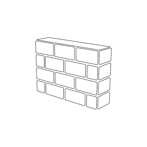 Premium Vector Brick Wall Outline