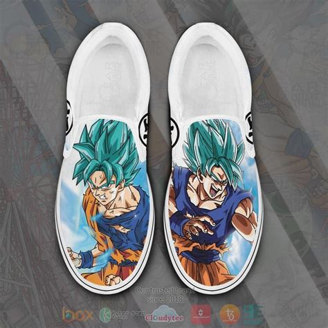 Hot Goku Blue Slip On Anime Dragon Ball Slip On Sneaker Express Your Unique Style With Boxboxshirt