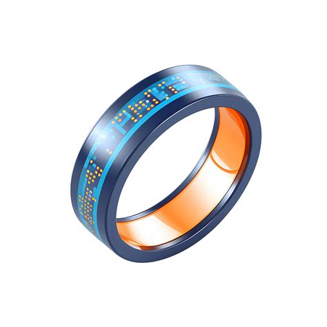 Ai generated smart ring with blue stripes on it 33206695 PNG