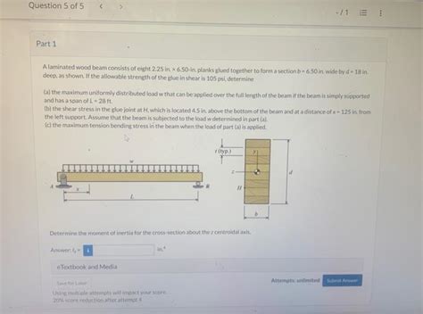 Solved A Laminated Wood Beam Consists Of Eight Chegg