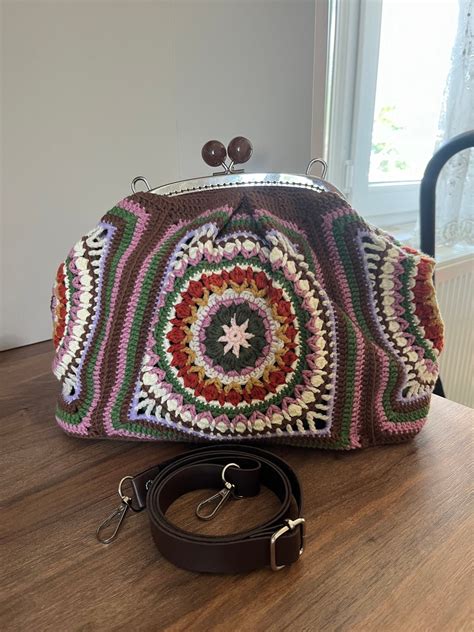Poppins Baggranny Square Crochet Bag Vintage Crochet Bag Vintage