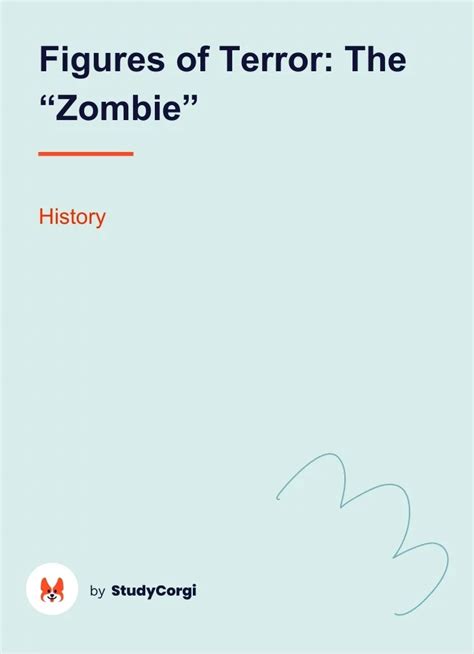 Figures Of Terror The Zombie Free Essay Example