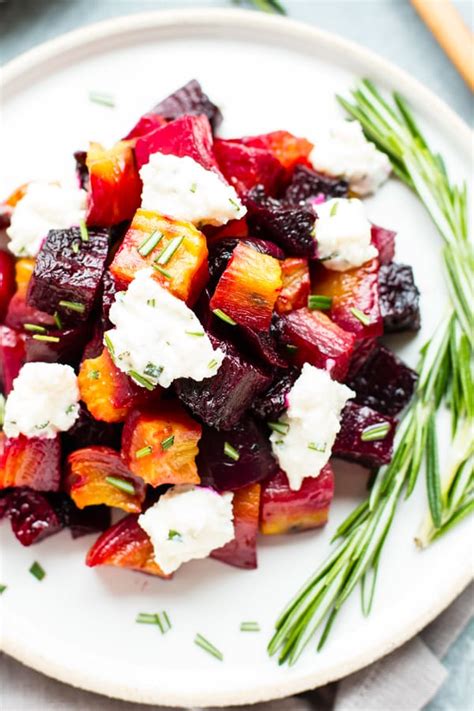 Oven Roasted Beets With Honey Ricotta And Herbs Low Carb Gluten Free