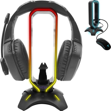 Tilted Nation Rgb Headset Stand And Gaming Headphone Stand Display With