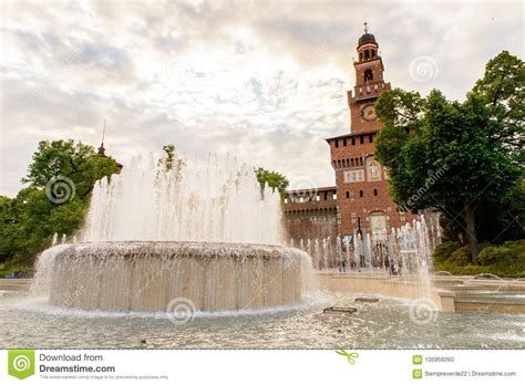 Castillo De Sforza Castello Sforzesco Imagen Editorial Imagen De