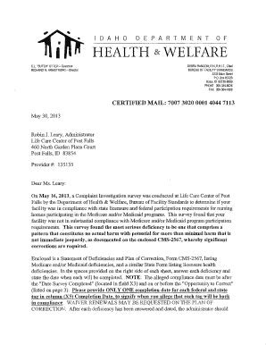 Fillable Online Healthandwelfare Idaho Healthandwelfare Idaho Fax