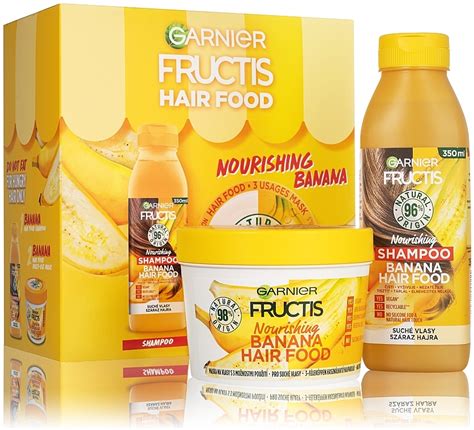 Set Champú 350ml Mascarilla 390ml Garnier Fructis Hair Food