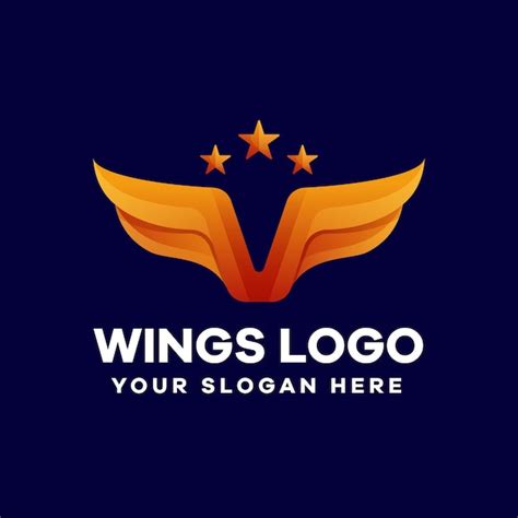 Premium Vector Minimalist Wings Gradient Logo Design