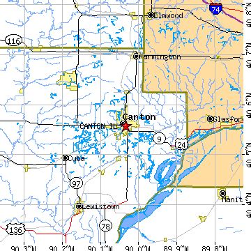 Canton, Illinois (IL) ~ population data, races, housing & economy