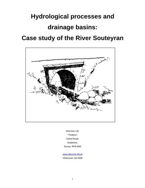 PDF Hydrological Processes And Drainage Basins Case 1