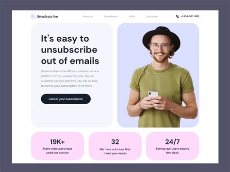 Landing Page For Unsubscribe Service By Katsiaryna Liapunova On Dribbble