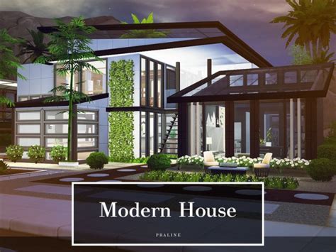 The Sims Resource Modern House By Pralinesims • Sims 4 Downloads