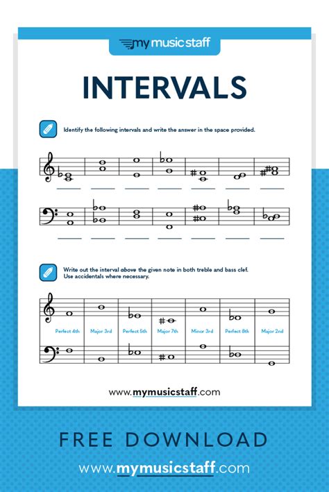 Music Theory Intervals Worksheet